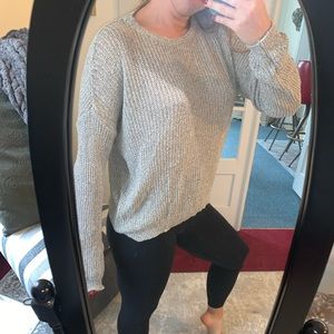 Gray sweater. Comfy versatile and unique.